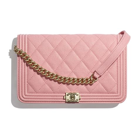 chanel boy pink wallet